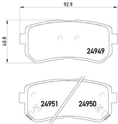 Комплект тормозных колодок, дисковый тормоз