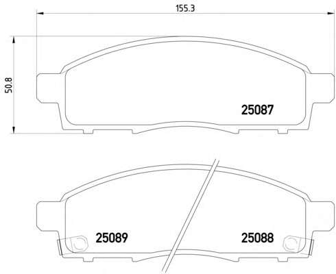 Комплект тормозных колодок, дисковый тормоз