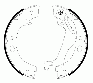 Комплект тормозных колодок, стояночная тормозная система