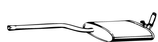 Средний глушитель выхлопных газов