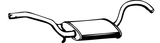 Средний глушитель выхлопных газов