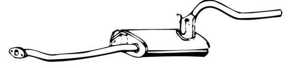 Средний глушитель выхлопных газов