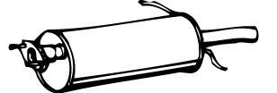 Глушитель выхлопных газов конечный