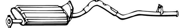 Средний глушитель выхлопных газов