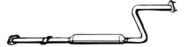 Средний глушитель выхлопных газов