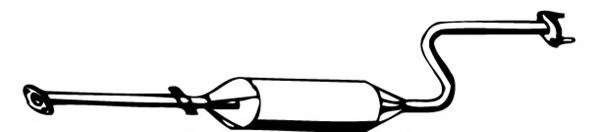 Средний глушитель выхлопных газов