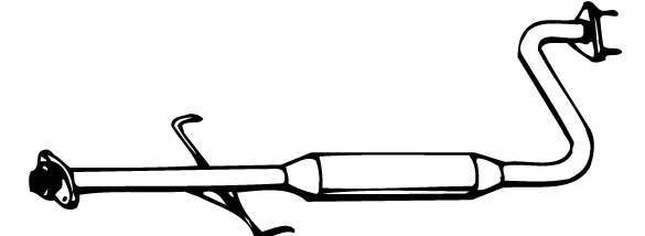 Средний глушитель выхлопных газов