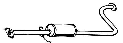 Средний глушитель выхлопных газов