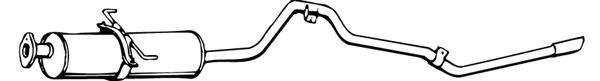 Средний глушитель выхлопных газов