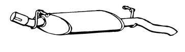 Глушитель выхлопных газов конечный