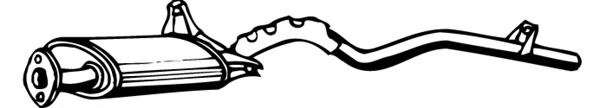 Средний глушитель выхлопных газов