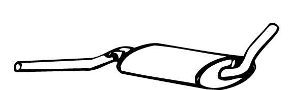 Средний глушитель выхлопных газов