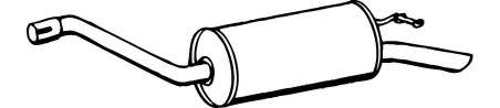 Глушитель выхлопных газов конечный