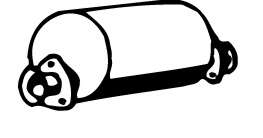 Средний глушитель выхлопных газов