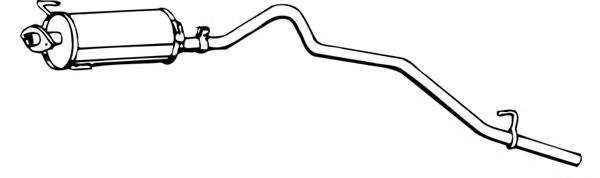 Средний глушитель выхлопных газов