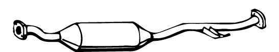 Средний глушитель выхлопных газов