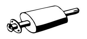 Средний глушитель выхлопных газов