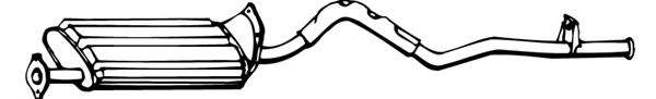 Средний глушитель выхлопных газов