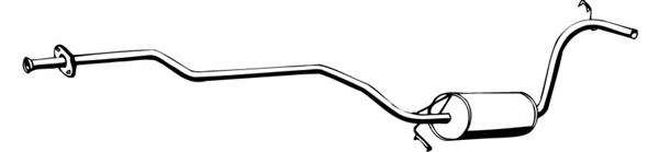 Средний глушитель выхлопных газов