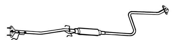 Средний глушитель выхлопных газов