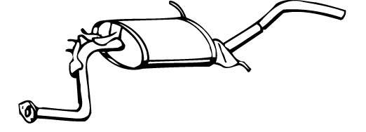 Глушитель выхлопных газов конечный