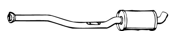 Средний глушитель выхлопных газов