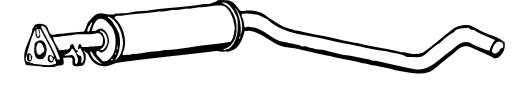 Средний глушитель выхлопных газов