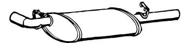 Глушитель выхлопных газов конечный