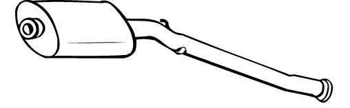 Средний глушитель выхлопных газов
