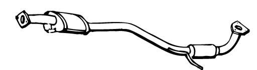 Средний глушитель выхлопных газов