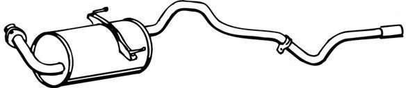 Средний глушитель выхлопных газов