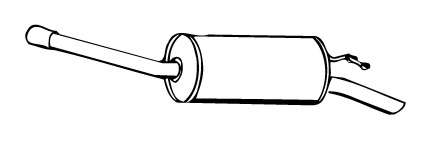 Глушитель выхлопных газов конечный