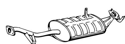 Средний глушитель выхлопных газов