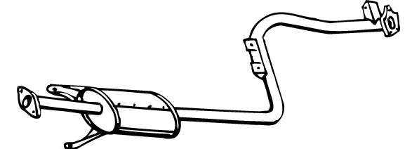 Средний глушитель выхлопных газов