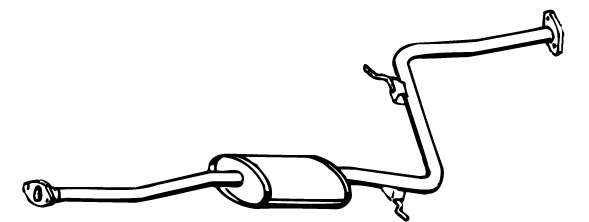 Средний глушитель выхлопных газов