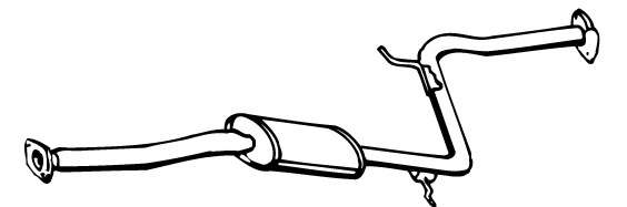 Средний глушитель выхлопных газов
