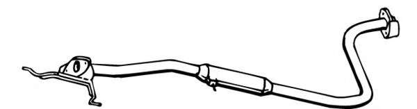 Средний глушитель выхлопных газов