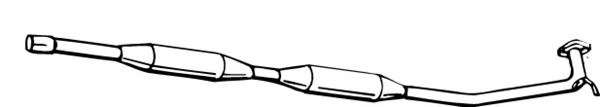 Средний глушитель выхлопных газов