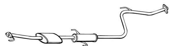 Средний глушитель выхлопных газов