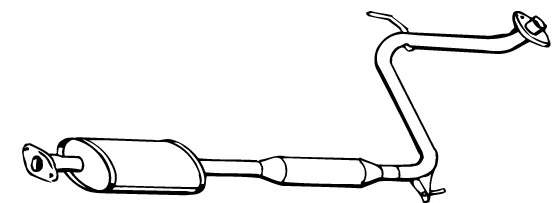 Средний глушитель выхлопных газов