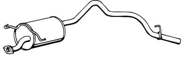 Средний глушитель выхлопных газов