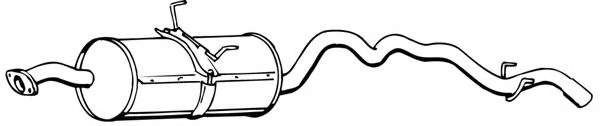 Средний глушитель выхлопных газов