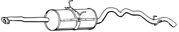 Средний глушитель выхлопных газов