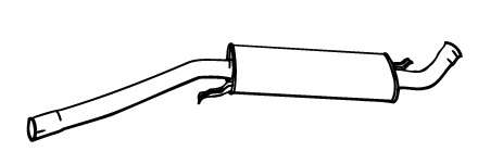 Средний глушитель выхлопных газов