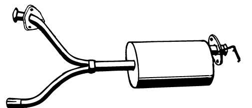 Средний глушитель выхлопных газов