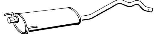 Средний глушитель выхлопных газов