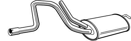 Средний глушитель выхлопных газов