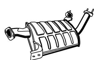 Средний глушитель выхлопных газов