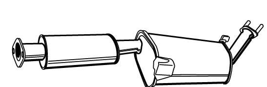 Средний глушитель выхлопных газов