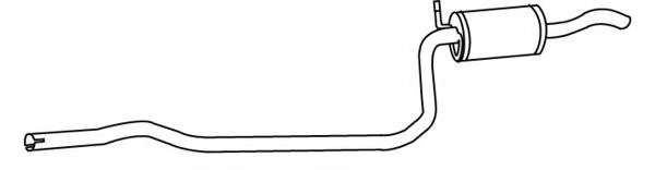 Средний глушитель выхлопных газов